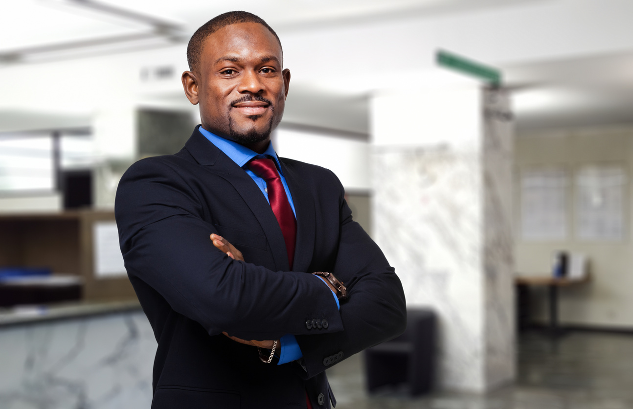 Portrait of a Handsome Black Businessman